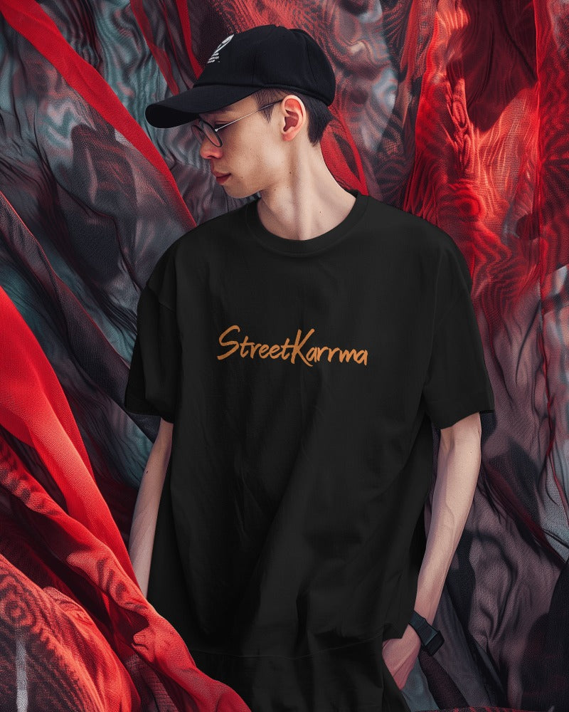 Midnight Black Sinker cotton T-Shirt