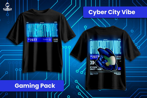 CyberCity Vibe: The 2077 Cyber Unit - X09 Oversized Tee - Cotton Sinker Oversize Tshirt (Multicolor) - StreetKarrma