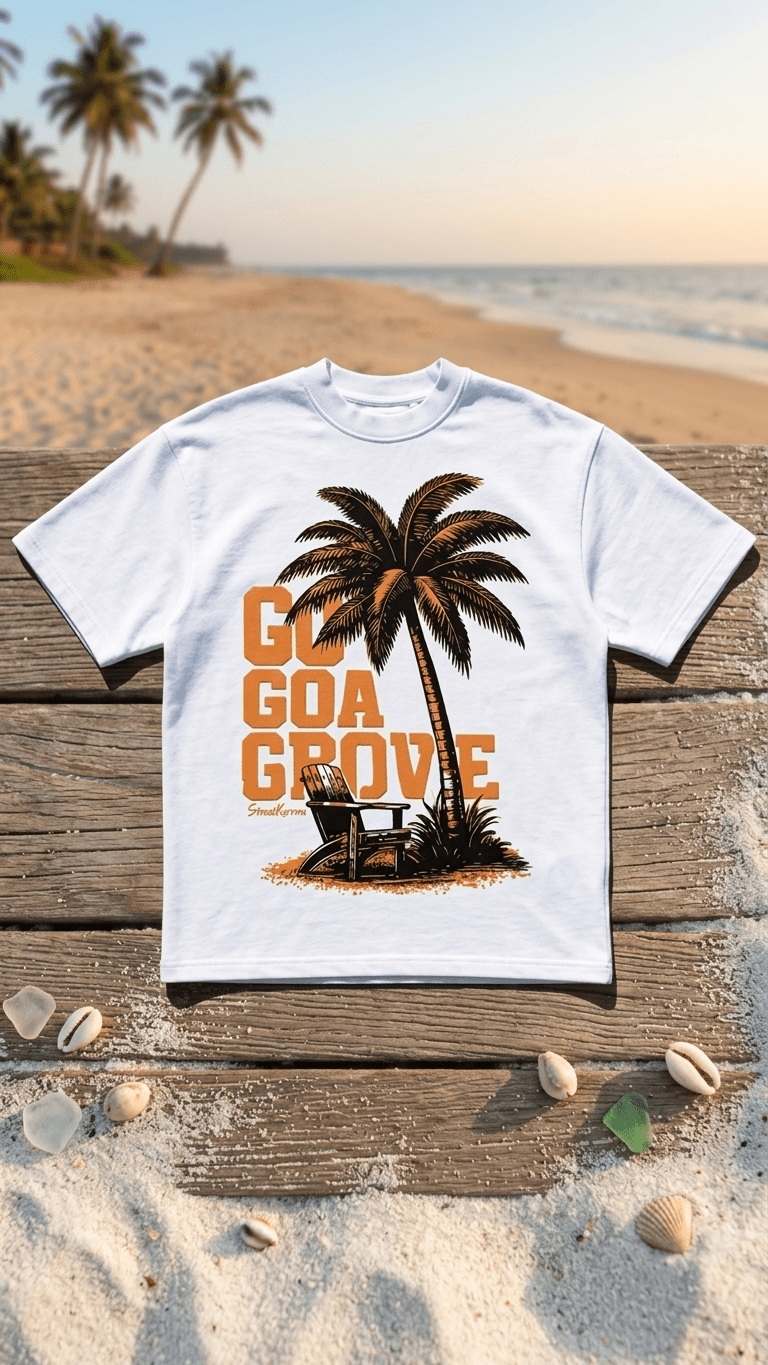 Go Goa Grove – The Ultimate Escape Tee 🌴🍹 - StreetKarrma
