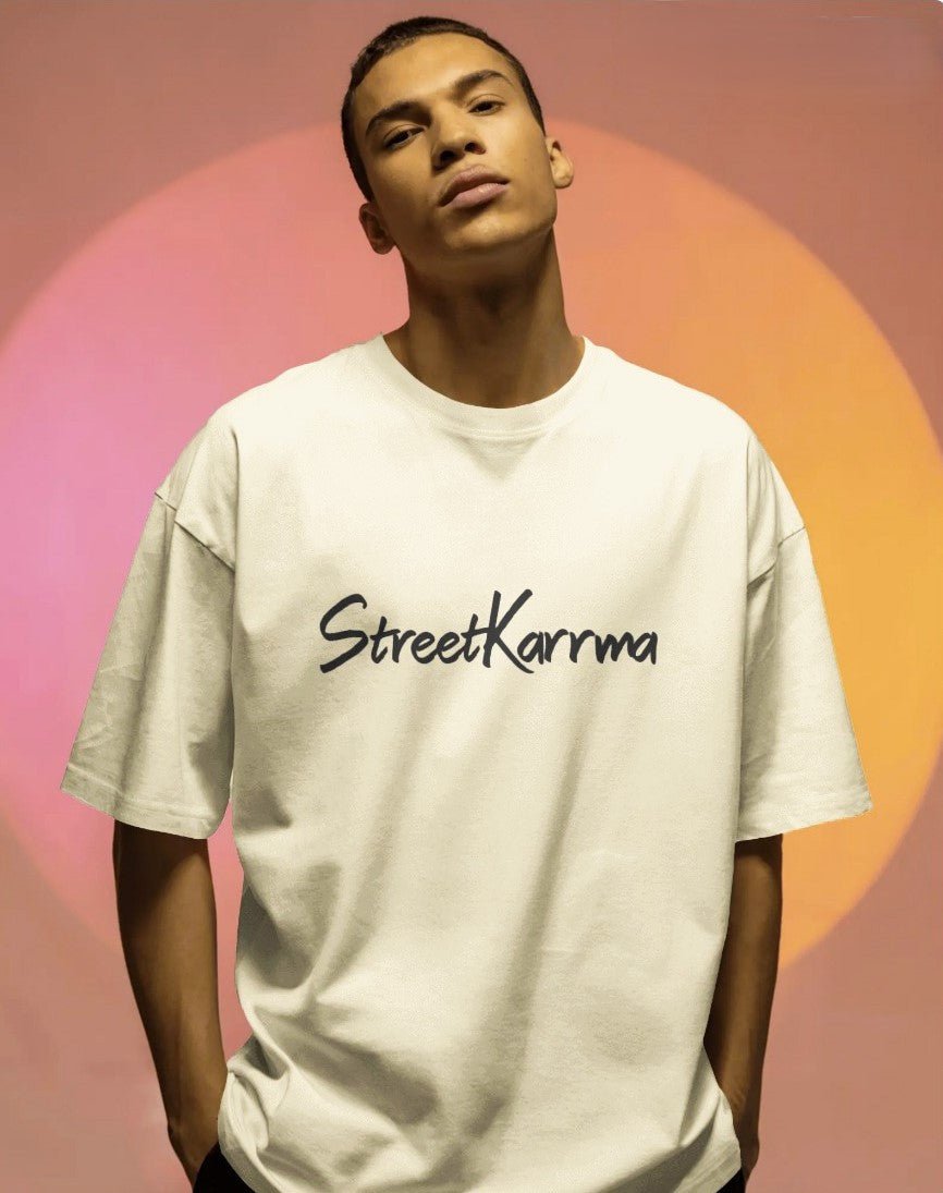 StreetKarrma - French Terry Cotton Oversize T-shirt (Multicolor) - StreetKarrma