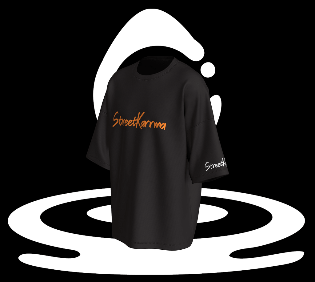 StreetKarrma - Sinker Cotton Black Tshirt - StreetKarrma
