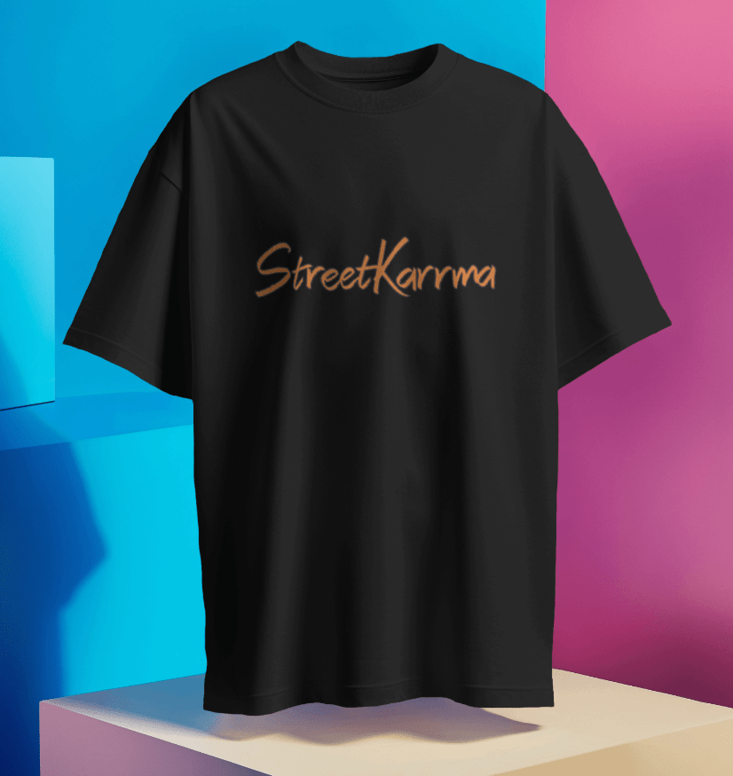 StreetKarrma - Sinker Cotton Black Tshirt - StreetKarrma