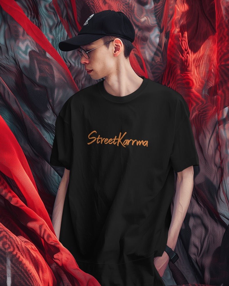 StreetKarrma - Sinker Cotton Black Tshirt - StreetKarrma