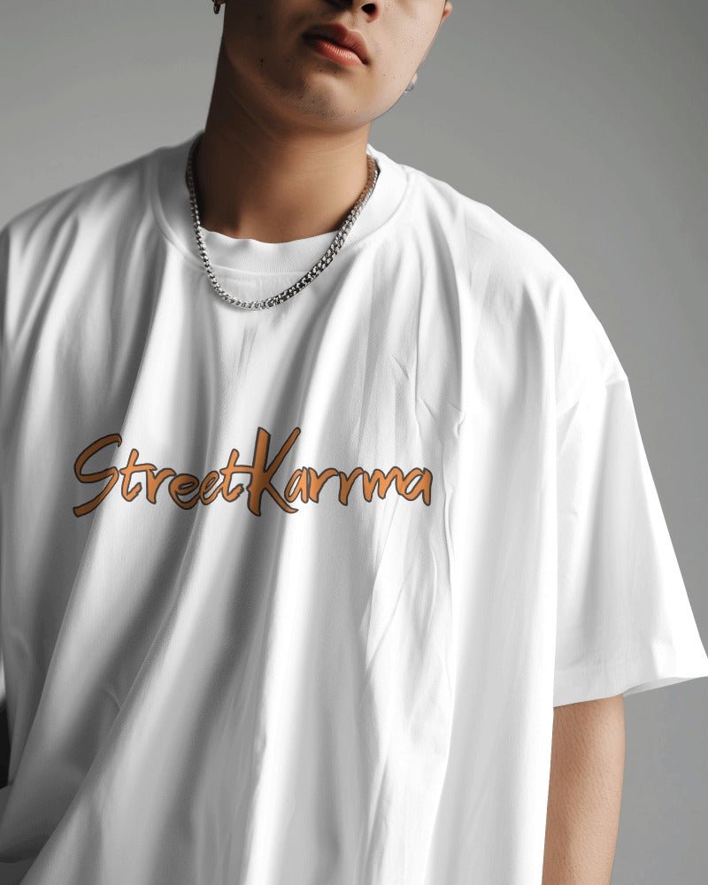 StreetKarrma - Sinker Cotton White Tshirt - StreetKarrma